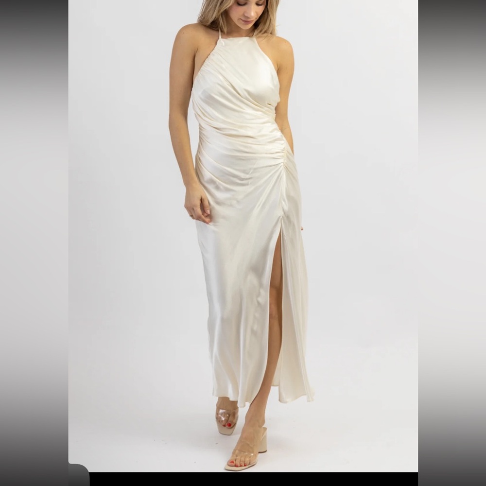 IVORY SATIN DRESS